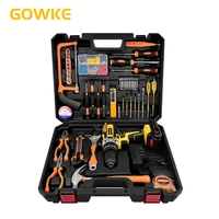 gowke new 21v 12v 16 8v impact electric drill variable speed impact electric screwdrivers 3000mah cordless drill lithium battery
