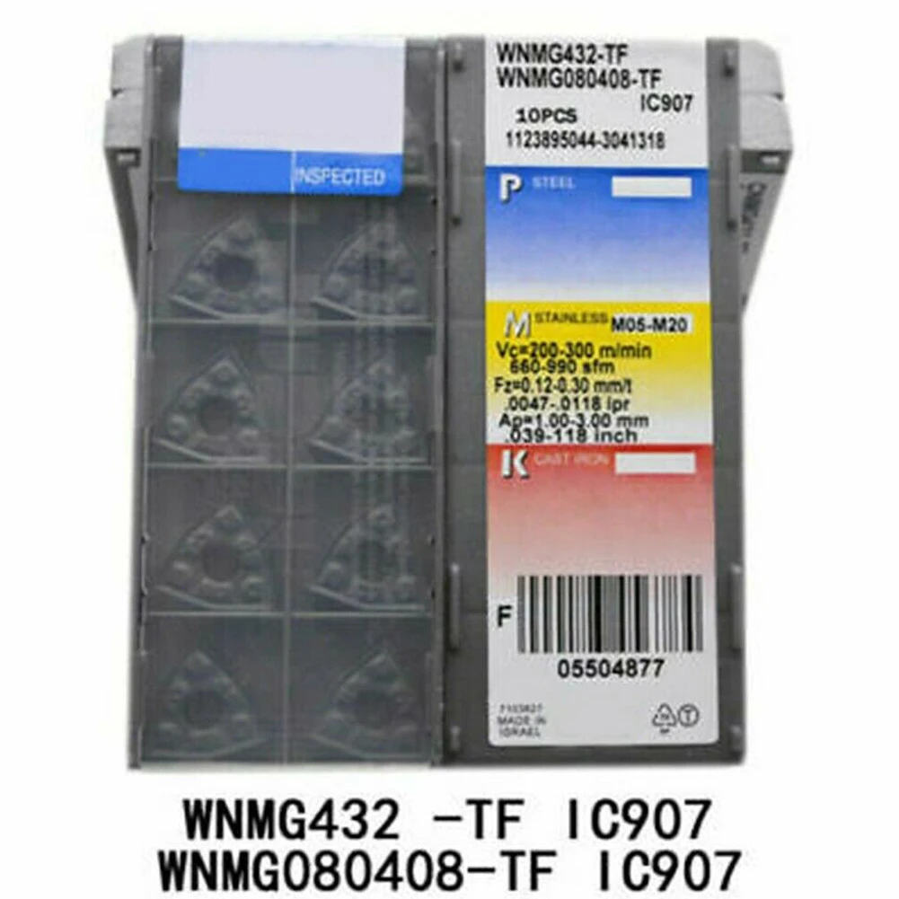 

10 Pcs ISCAR WNMG432-TF WNMG080408-TFIC907 CNC Carbide Inserts Baldes For Metalworking Sharping Turning Tools Accessories