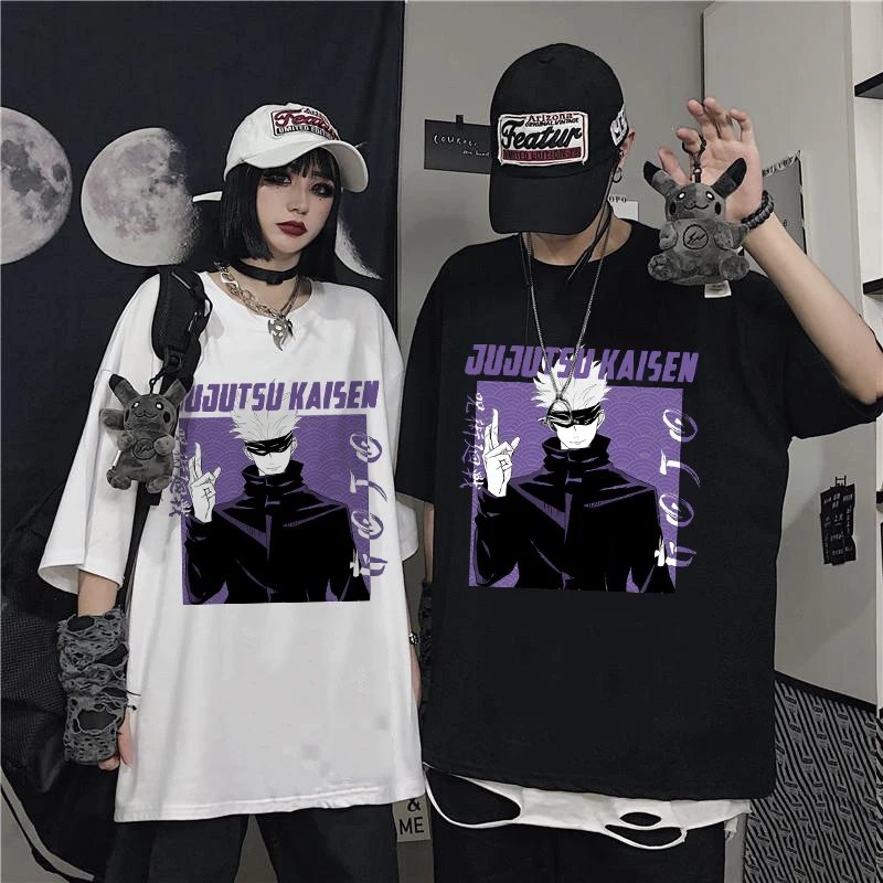 

Oversized T-shirt Ulzzang Harajuku Anime Tshirt Jujutsu Kaisen Yuji Itadori Printed Short Sleeve Casual T Shirt Hip Hop TeeTops