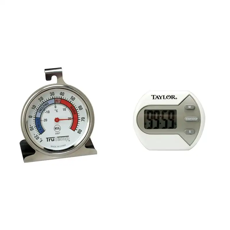 

Digital Timer & 3507 Freezer-Refrigerator Thermometer Meat thermomether Type k thermocouple Alarm clocks Medidor de temperatura