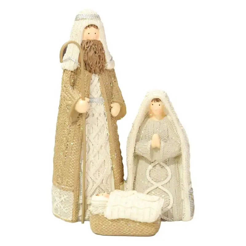 

Nativity Scene Christmas Figurines Delicate Statues Figurines Christmas Decor Holy Family Figurine Resin Scene Statues