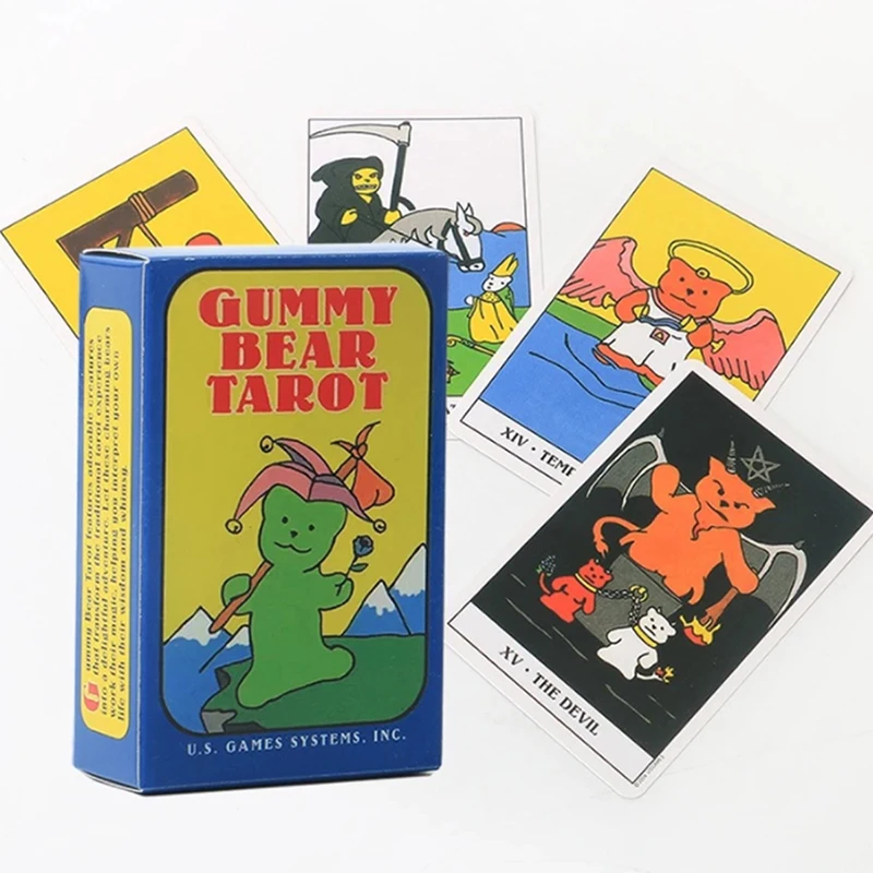 

1 Set Of NEW Tarot Gummy Bear Oracle Cards Decks For Divination Board Game For Adult Playing Card Divination Fate Entertainment
