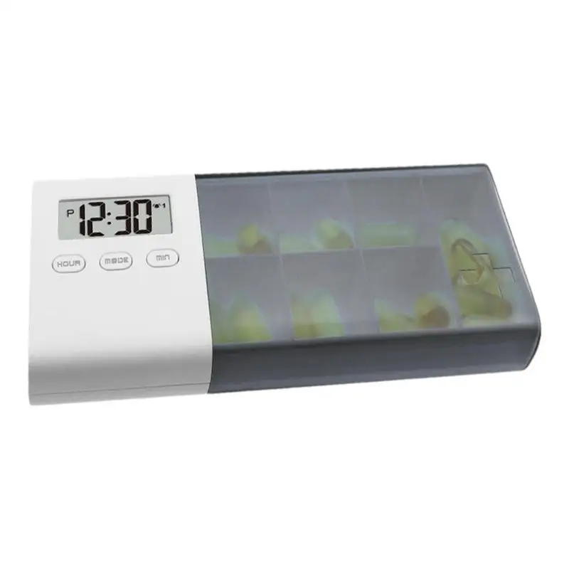 

Держатель для таблеток с таймером USB, органайзер для таблеток с 7 отделениями, Мерцающая вибрация, будильник, ЖК-дисплей