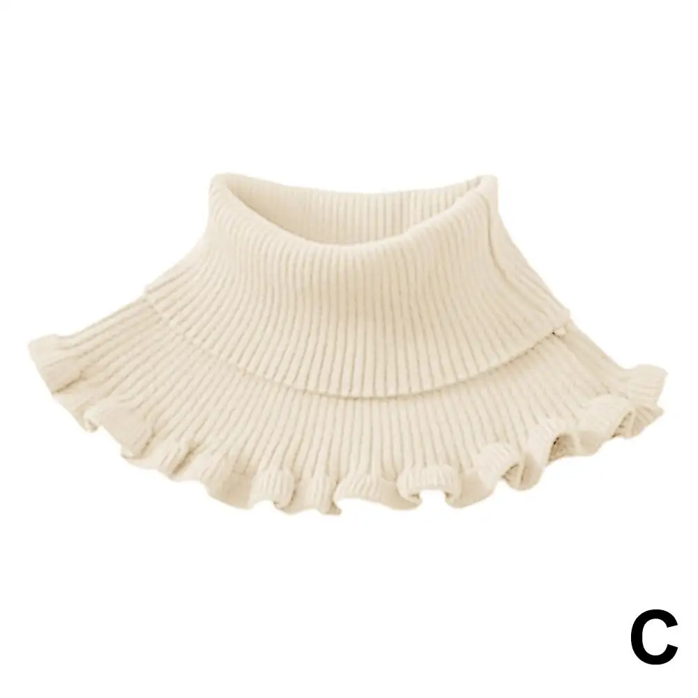 Женский вязаный съемный воротник-водолазка с высоким воротником