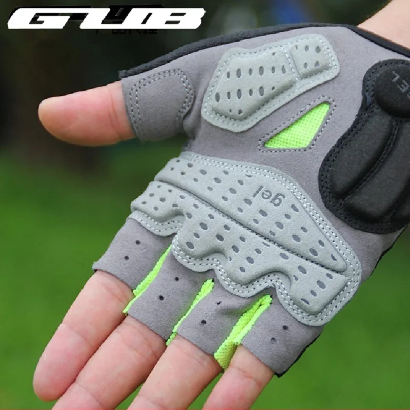 

GUB Cycling Anti-slip Anti-sweat Men Women Half Finger Gloves Breathable Anti-shock Sports Gloves Bike Bicycle Glove for Men MTB