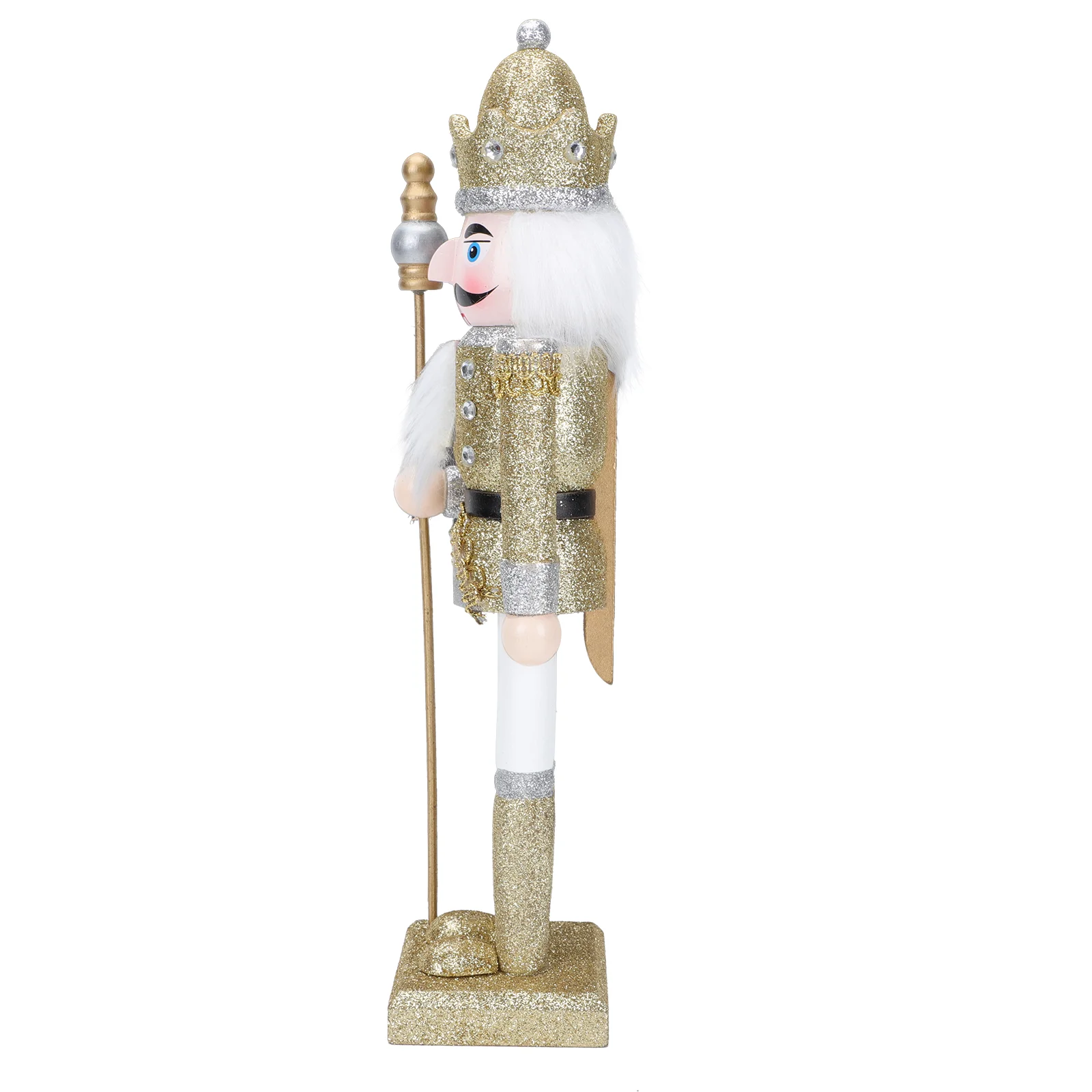 

1Pc Nutcracker Ornament Wooden Nutcracker Figure Soldier Puppet Toy Adornment
