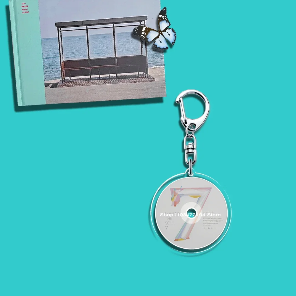 Акриловый брелок для ключей Kpop Mini CD GOLDEN MUSE Album LAYOVER Agust Dds FACES INGIDO Брелок V Teakook