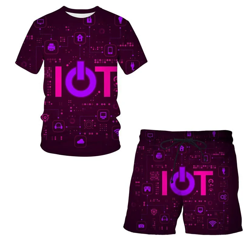 

2022 Sci-Fi Graphic Men's T Shirts Men's Casual Tops Shorts Outfits Summer 3DT Shirts Fashion O Neck Shirts Plus Size Streetwear
