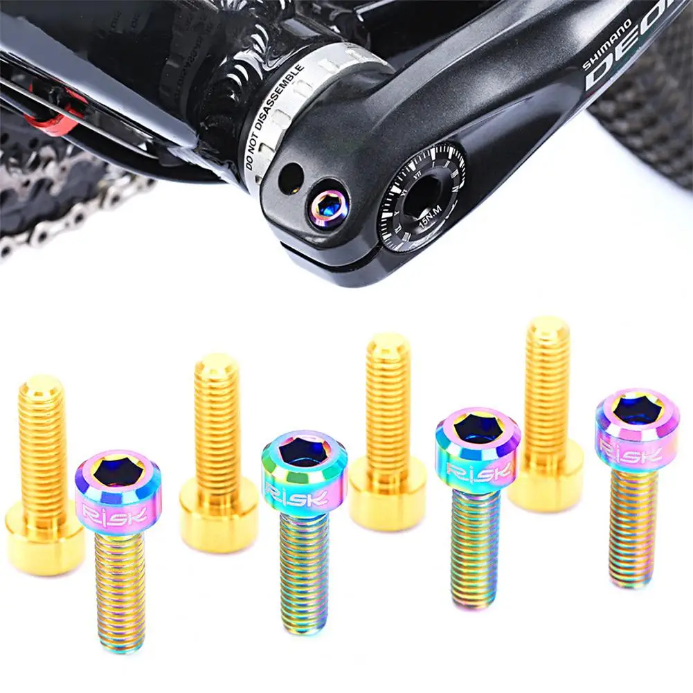 

2Pcs Functional Crankset Fix Screw Impact-Resistant Sturdy Crank Screw Anti Rust Crank Locked Screw