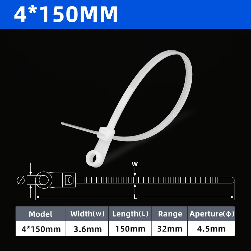 

Кабельные стяжки ZYCN, нейлон, самоблокирующиеся, 100 шт.