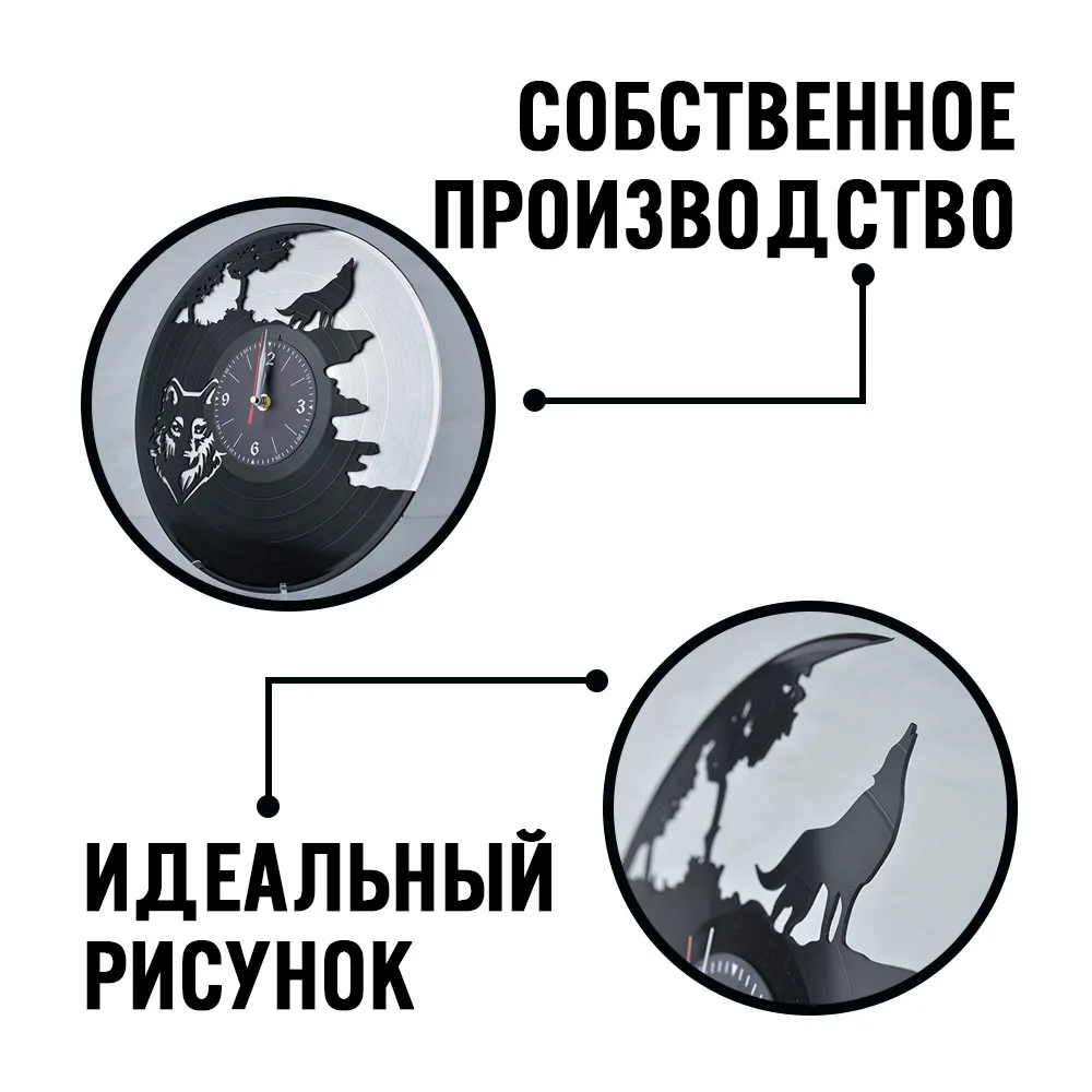 Часы из винила / группа AC DC Эй-си-ди-си УФ Back in Black |