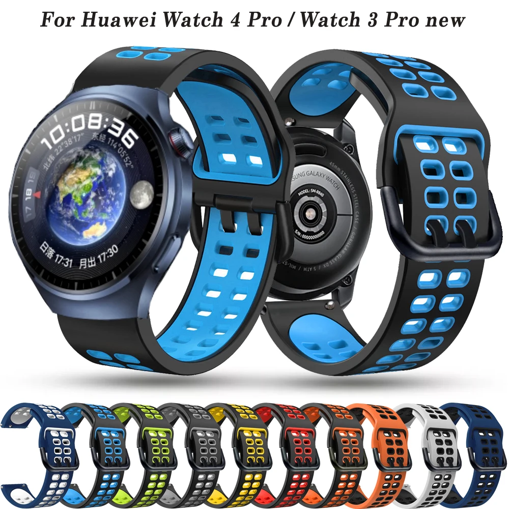 

New 22mm Sport Band Strap For Huawei Watch 4 Pro/Buds/GT 2 3 GT3 46mm Silicone Soft Watch 3 Pro new Bracelet Watchband Wristband
