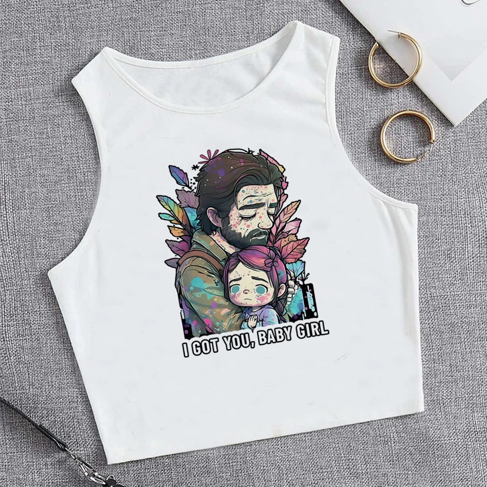 

Топ женский короткий в стиле гранж с надписью «the last of us»