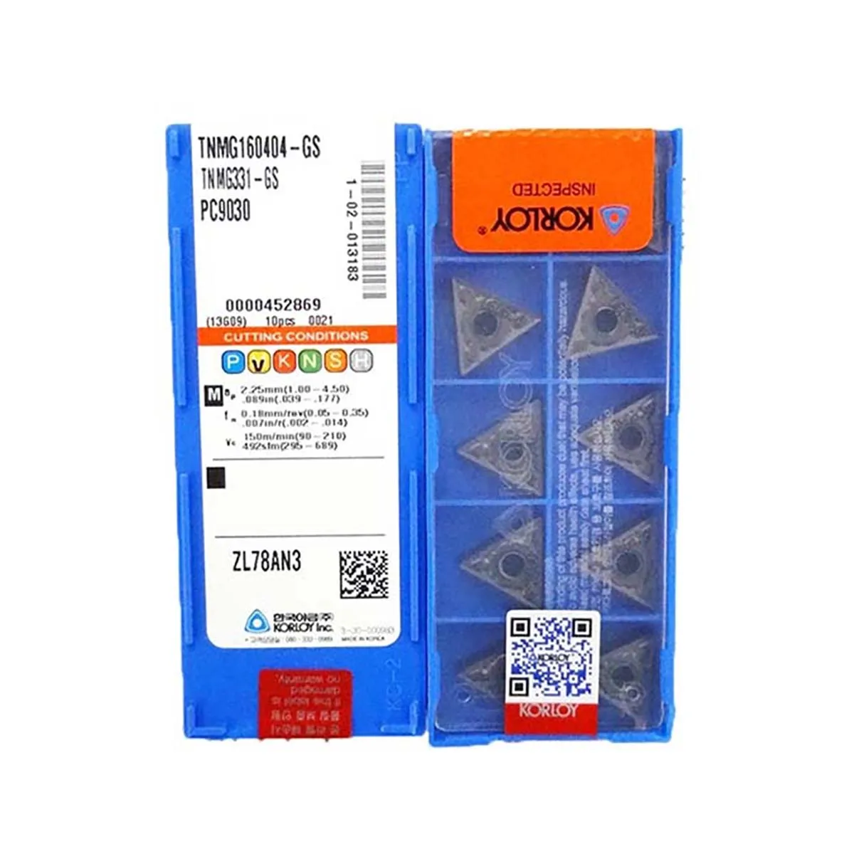 

KORLOY 100% Original TNMG TNMG16 TNMG160404 TNMG160408 TNMG160412 GS VP2 PC8110 PC9030 NC6010 Medium Carbide Turning Inserts