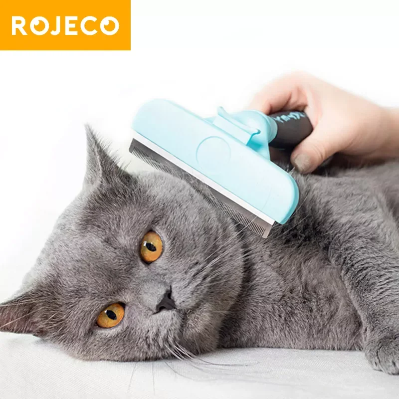 

NEW2023 ROJECO Pet Hair Remover for CAT Comb Dog Hair Brush Grooming Pet Massage Hair Comb For Cats Animal Hairbush Removel Sup