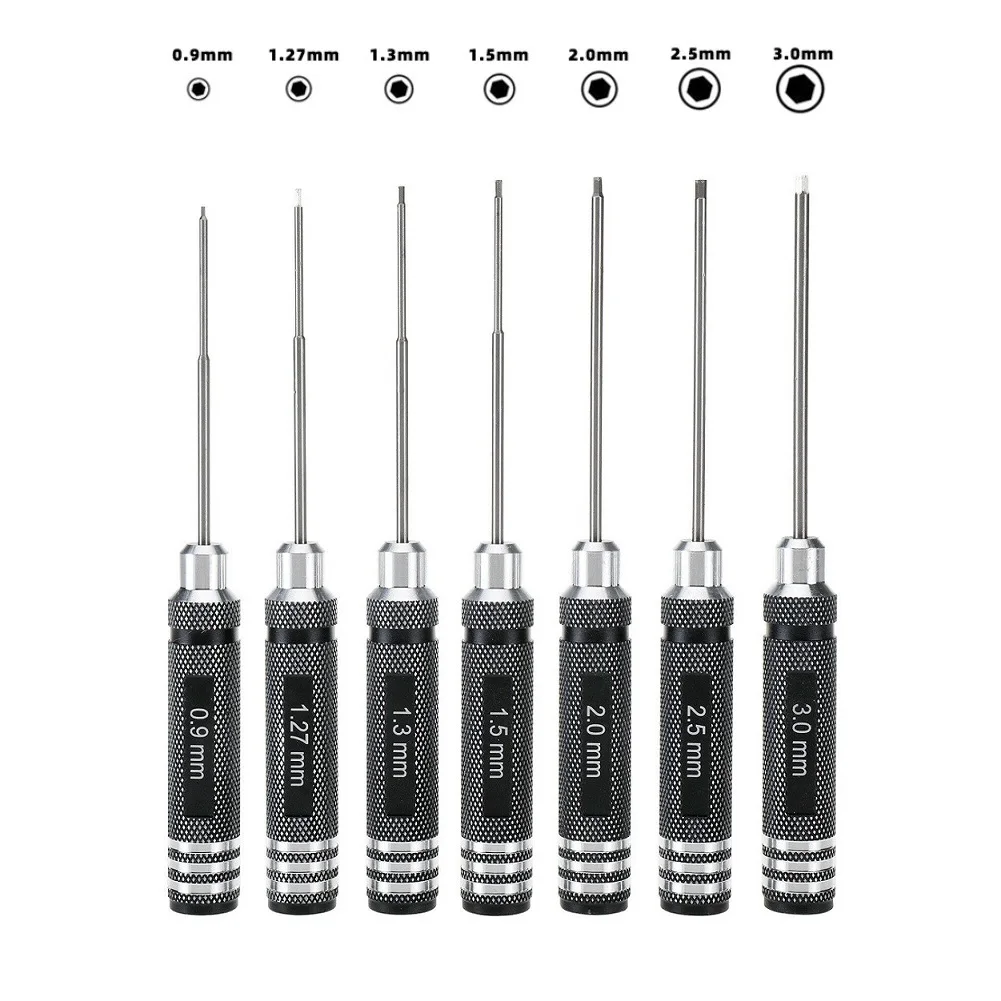 

Wrench Screwdrivers Hex Screwdriver 0.9-3.0mm 7PCS Aircraft Model Airplane For Helicopter For RC Model Hand Tools