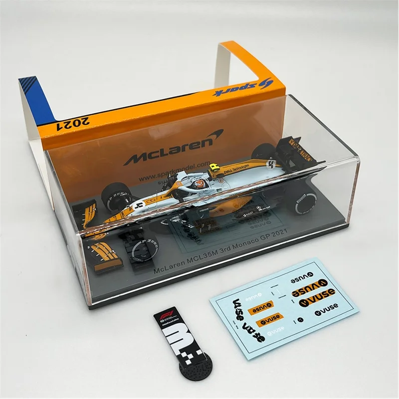

Spark 1:43 2021 McLaren MCL35M 3rd Monaco GP Gulf Resin Simulation Model Car