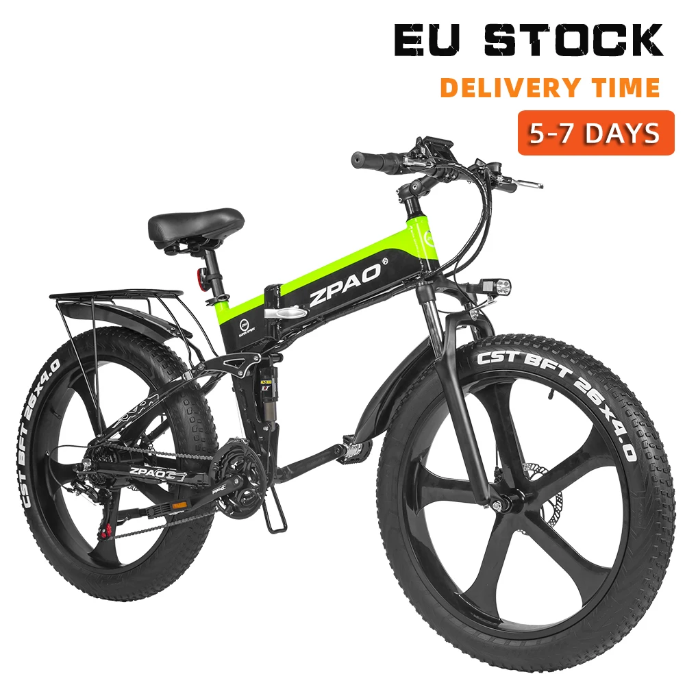 Electric Bike 1000W Motor Bicycles 48V ELECTR BIKE Mountain Bike Snow Bicycle 26×4.0 Fat Tire e bike Fold ebike Cycling EU Stock