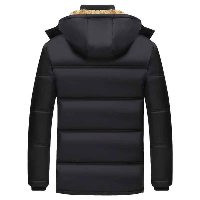 New Men's Casual Jacket Fashion Winter Parkas Heated Jackets Cotton Warm Coats Long-sleeved Male Trench Thick Overcoat