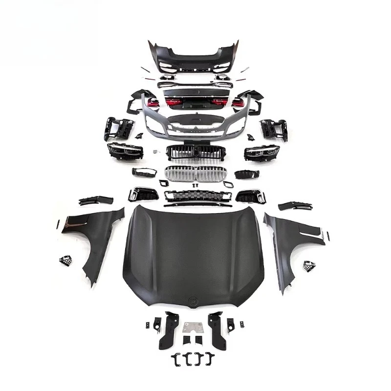 Фото Комплект обвеса G12 M760 LCI (полный набор) для BMW 7 серии F01 F02 2009-2012 и 2013-2015 годов выпуска, обновление до G12 2021 года, новый передний бампер из полипропилена №3