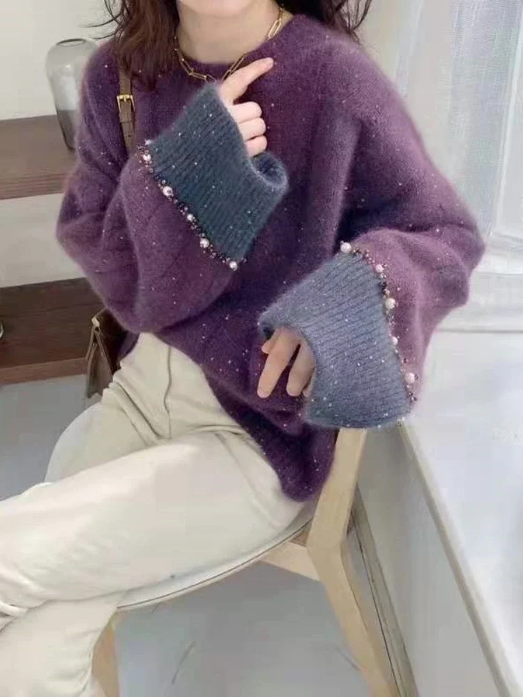 2024 зимняя мода элегантная женская толстовка с капюшоном в стиле ретро дизайн Sense