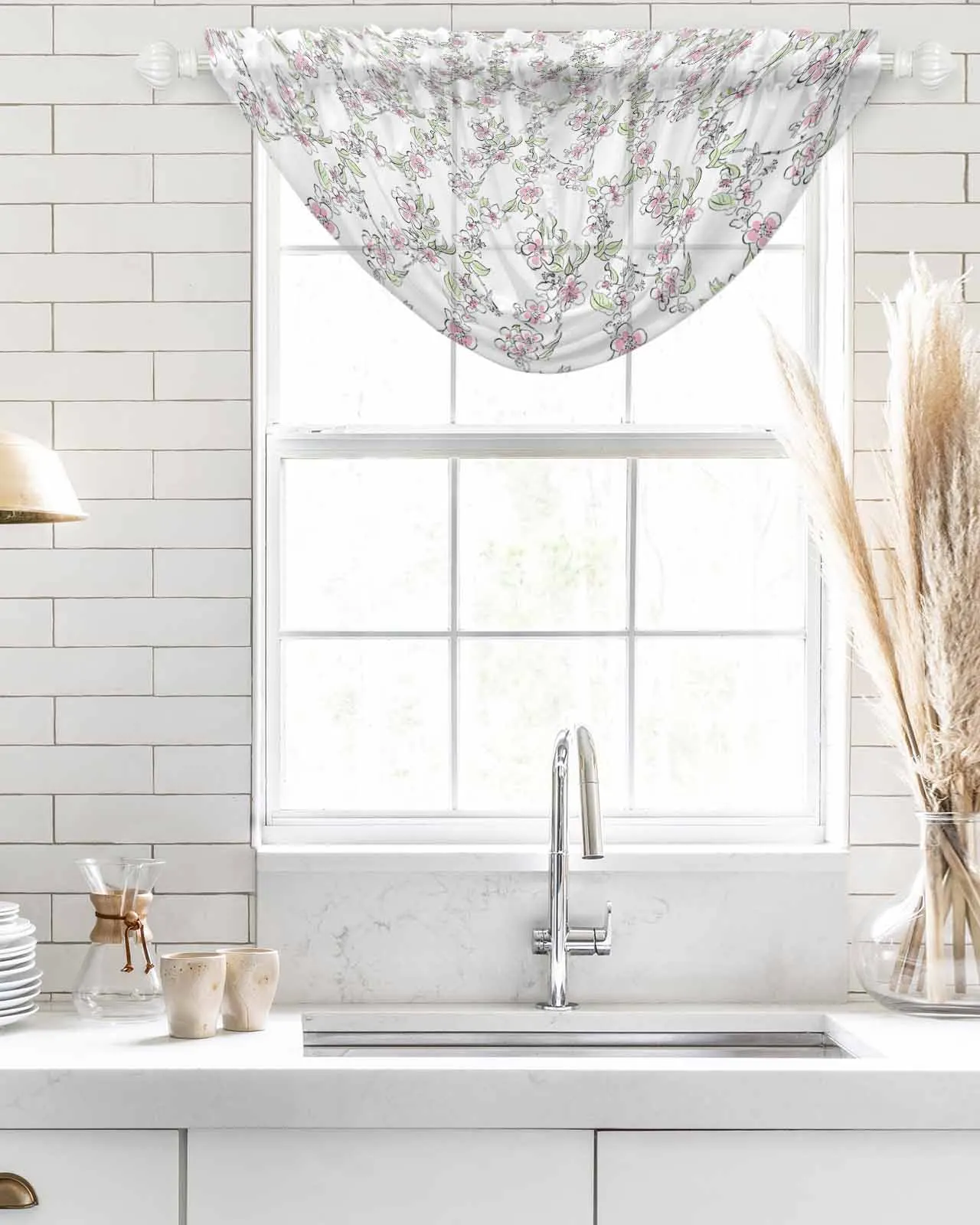 Акварельные персиковые цветущие листья весенние цветочные нестандартные