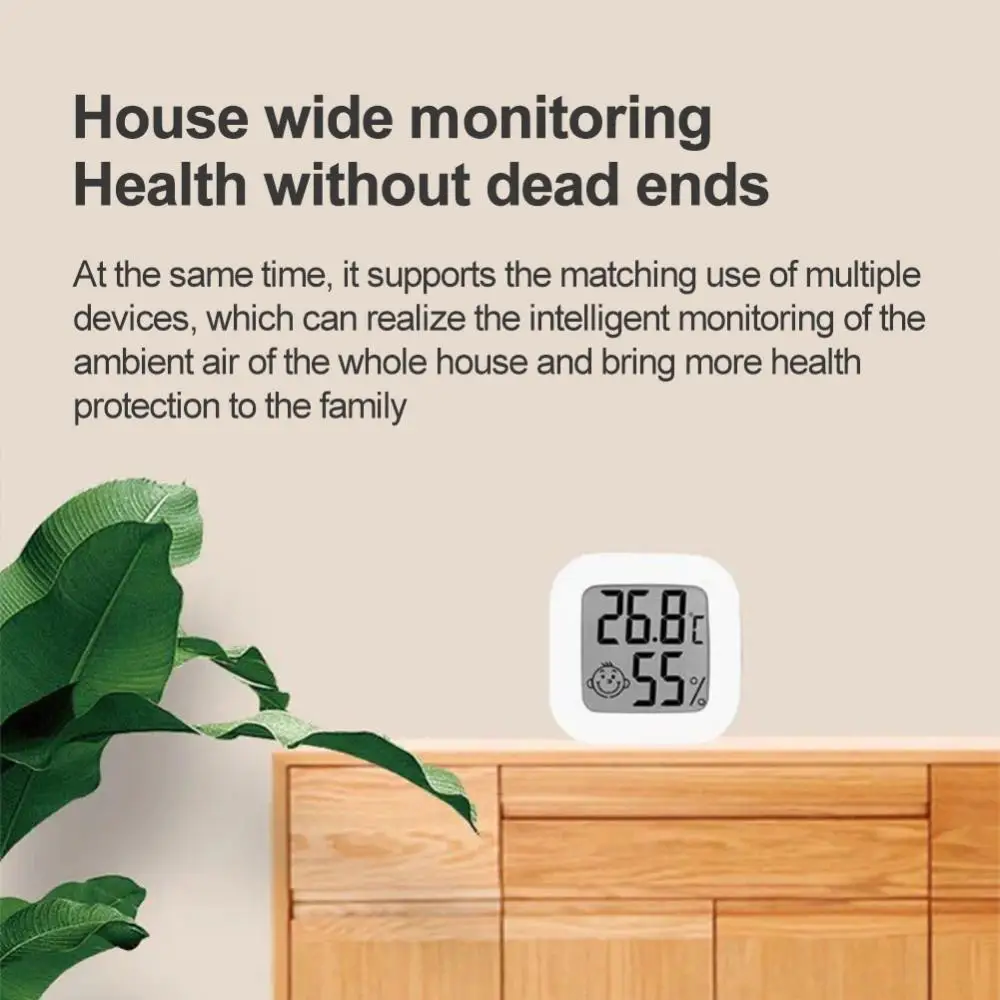 

Smart Home Mini Tuya Temperature Humidity Dectotor Smart Life Indoor Hygrometer Battery Powered Weather Station