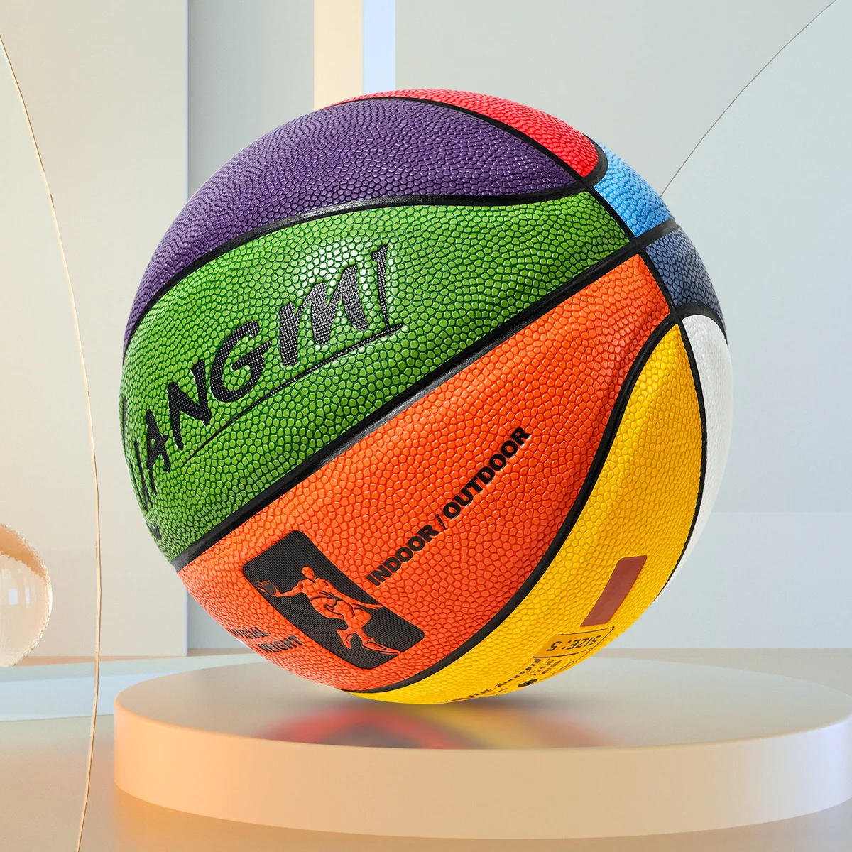 Kuangmi 8 Colors Basketball Ball for Kids Child Games Size 3 4 5 6 7 Basketball Training Sport Children's Toys