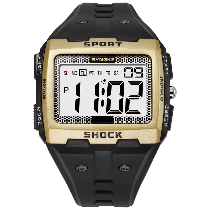 

SYNOKE Big Numbers Men Digital Watch Outdoor Sports Clock Easy to Read Watchwrist 5ATM Water Resistant Watches Dropshipping 2023