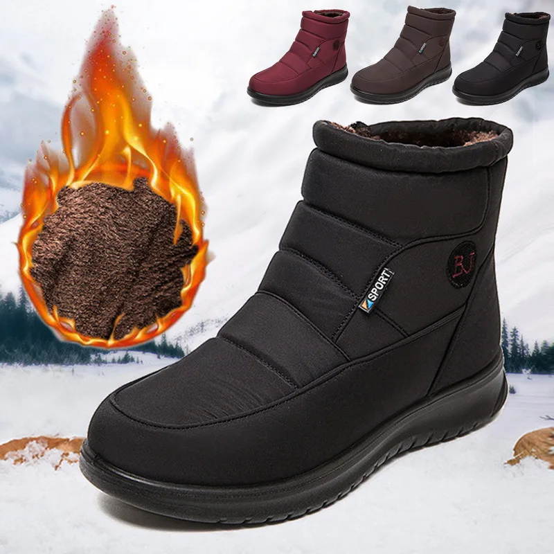 

Женские ботинки 2022, зимняя новая женская обувь, зимние ботинки с плюшевой подкладкой, женские водонепроницаемые теплые зимние ботинки из хл...