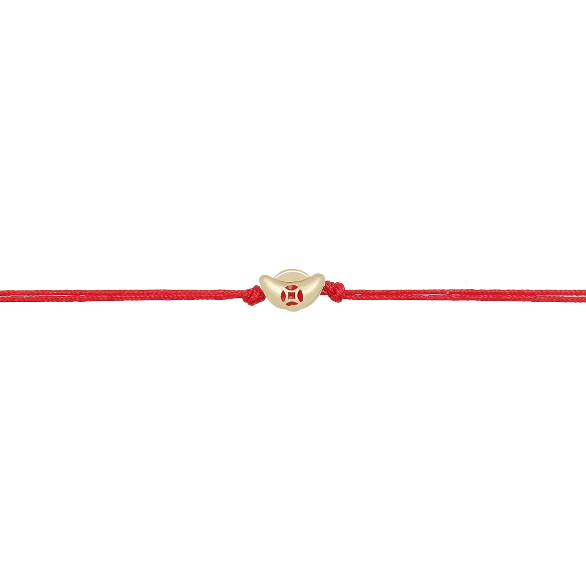 Handmade Lucky Red String Enamel Ingots YUANBAO Charms Bracelet Charm For Women Men  Fashion Jewelry Adjustable Rope Chain Gifts