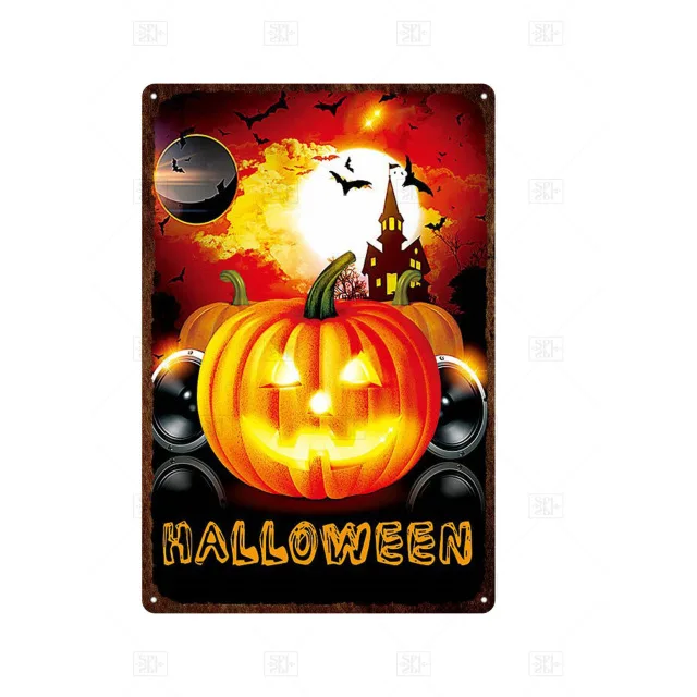 

Halloween metal sign household decoration bar coffee shop restaurant metal sign Tin Sign aluminum sign