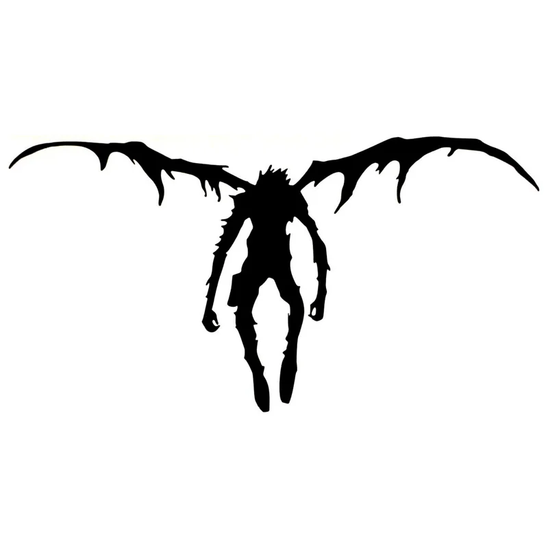 

Модный виниловый автомобильный стикер Death Note Ryuk, Стайлинг автомобиля, черный/серебристый, 16,8 см * 8,8 см
