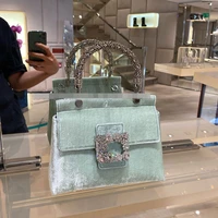 fashion flower shoulder bag new female handbags vintage leather bag for women with card holder and mirror