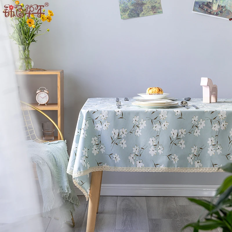 

Table cloth is waterproof, oil resistant, burn resistant and washable rectangular cotton linen tablecloth