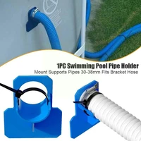 swimming pool pipe holder mount supports pipes 30 38mm for intex above ground hose outlet with cable tie swimming pool acce f3a6