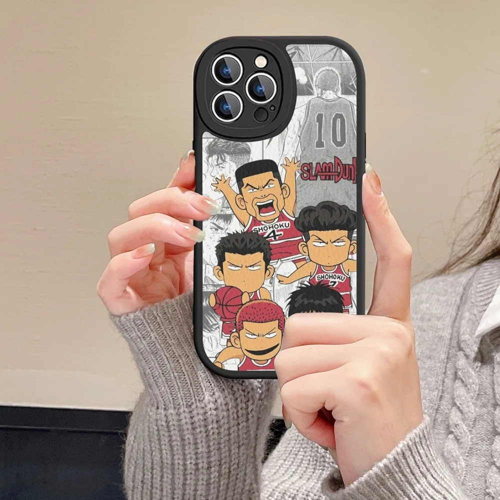 Фото S-Slam D-Dunk Anime Phone Case Hard Leather For IPhone 16 15 14 13 12 Mini 11 14 Pro Max Xs X Xr 7 8 Plus Fundas №5
