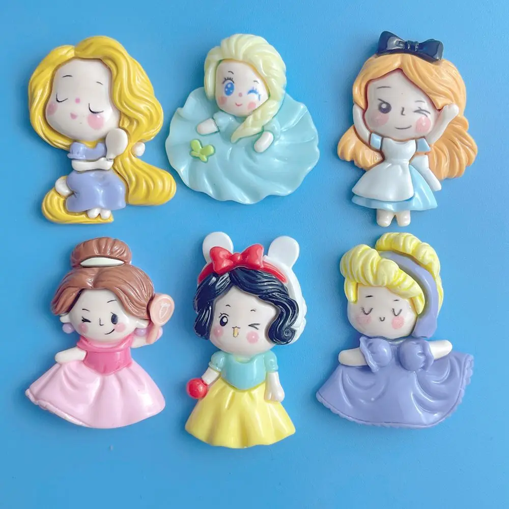 Large Size Cute Princess Girls Flatback Resin Cabochons Scrapbook DIY Craft Embellishments Handmade Hair Accessories Parts