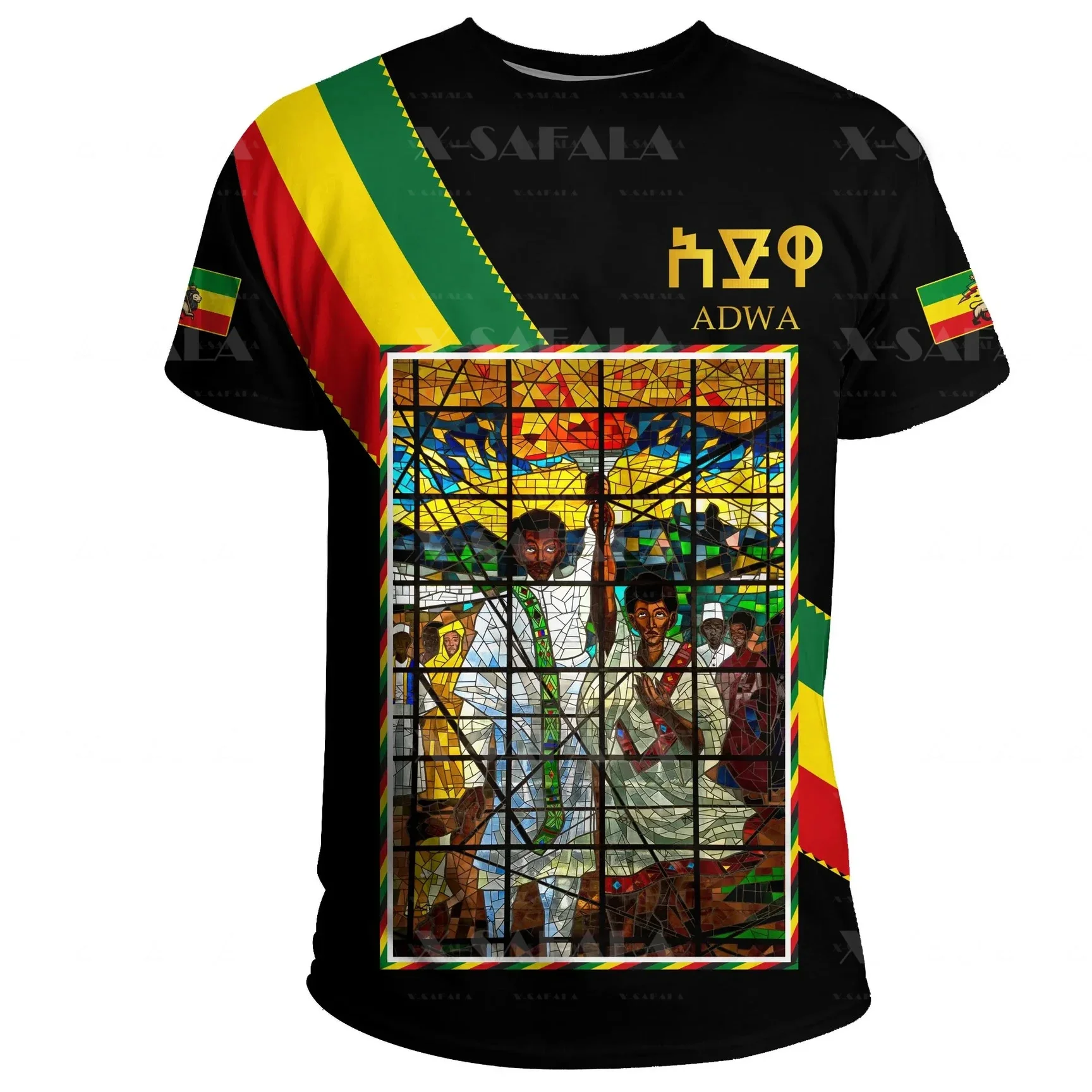 

Ethiopia National Lion Flag Geometry 3D Print Mesh Fiber TShirt Top Summer Tee Men Streetwear Short Sleeve Sport Casual Clothes