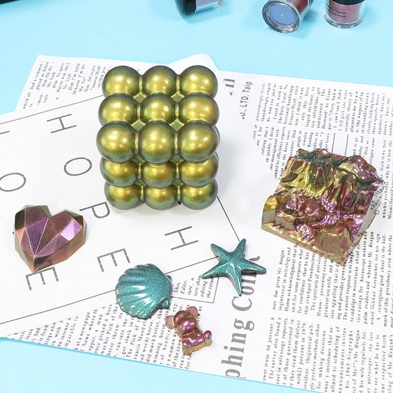 

12× Chameleon Mica Powder Color Shift Pigment Powder for Epoxy Resin Painting Soap Making Bath Bombs Candle Making Slime T8DE