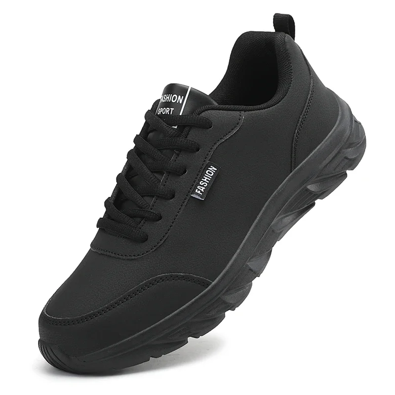 

Men Sneakers Male Casual Big Size 48 Black Sports Shoe Ultralight PU Leather Waterproof Athletic Sneakers Men Walking Shoe