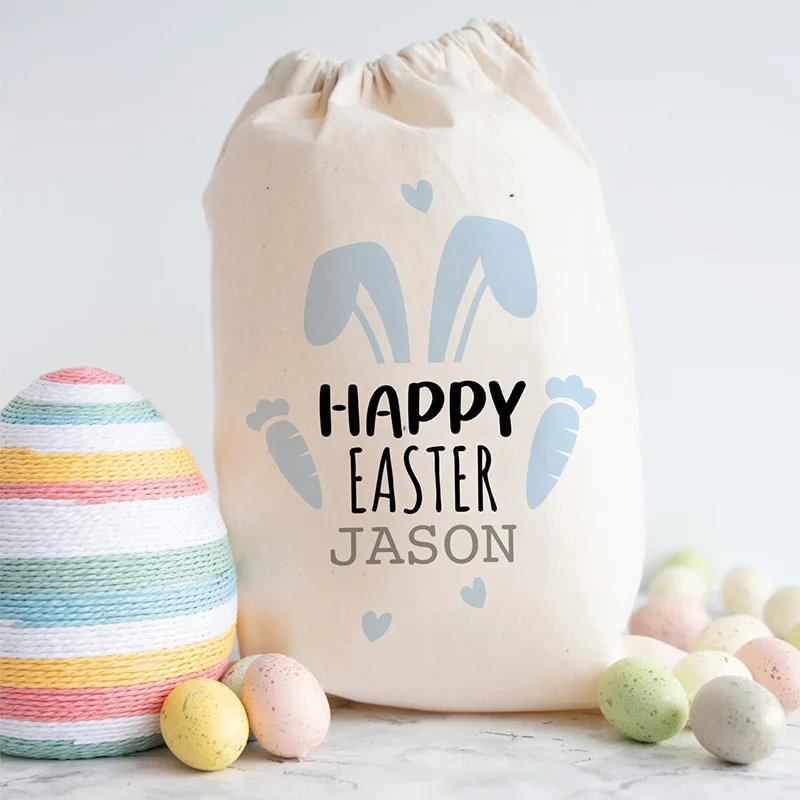 Персонализированное имя счастливая пасхальная морковь кролик кроличьи уши