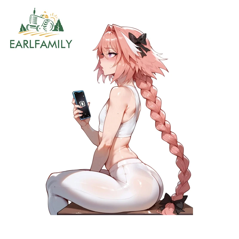 

EARLFAMILY Astolfo Waifu автомобильные наклейки крутые яркие индивидуальные наклейки на кондиционер водостойкий солнцезащитный крем гоночные аксессуары