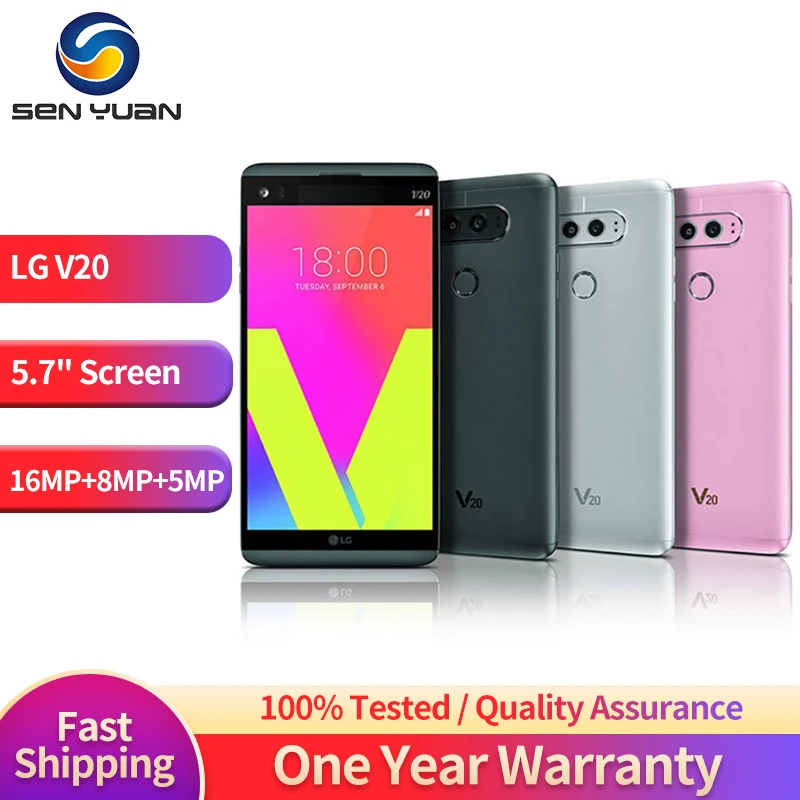Оригинальный смартфон LG V20 4 Гб ОЗУ 64 ПЗУ сканер отпечатков пальцев процессор