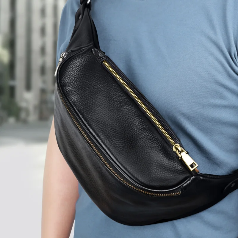 

Mobile Phone Bag Men's Waist Bag Men's Chest Bag Belt Waist Bag Men's Leather Chest Bag Men's Messenger Bag Men's Money Collecti