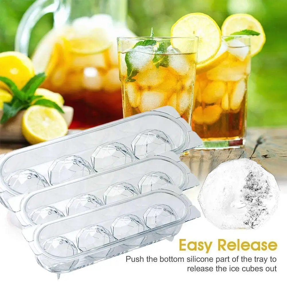 

4-ярусная машина для льда, бытовая форма для приготовления льда из пищевого материала, Круглый виски, крышка для хоккея