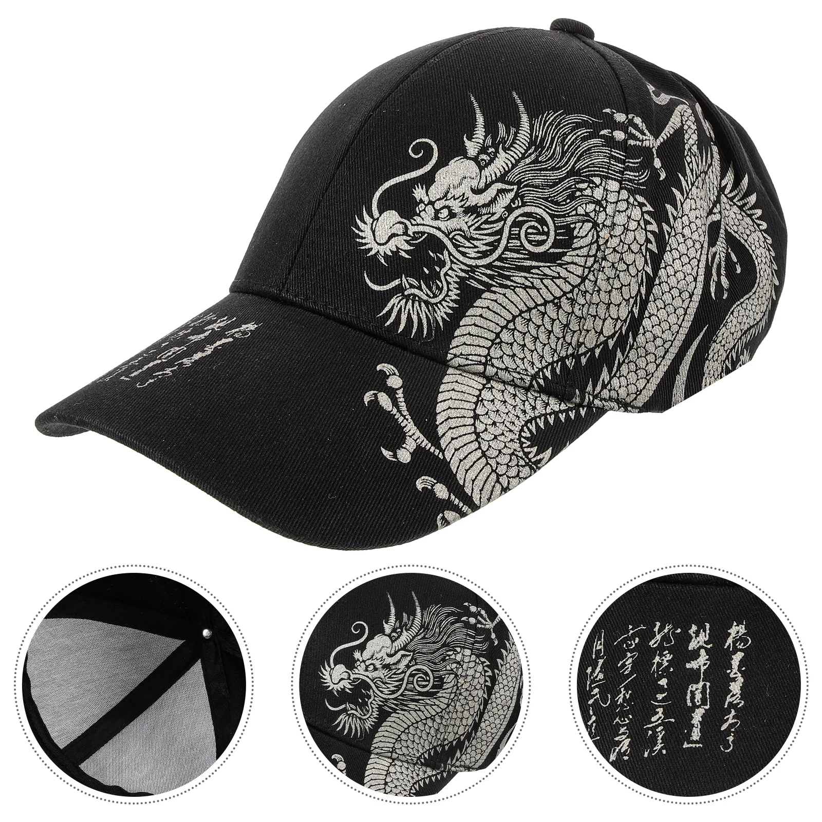 

Baseball Hat Dragon Pattern Sun Cap Women Men Baseball Cap Head Decoration