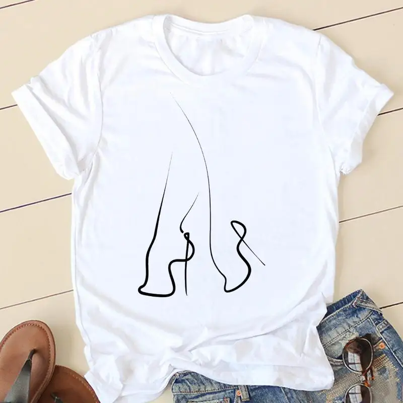 

Tee Shirt Lady Clothes Simple Sweet 90s Spring Summer T Women Short Sleeve Casual Fashion Female Tshirt Top Graphic T-shirts