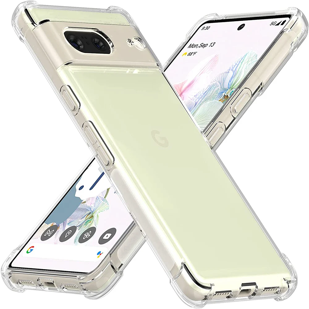 

Case For Pixel 8 7A 7 Pro Ultra Soft TPU Reinforced Corners Shockproof Cover for Google Pixel7 8 Pro 6A 6 Couqe Funda