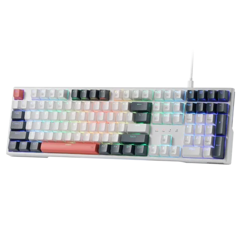 Игровая клавиатура Redragon K668 RGB, Проводная Механическая клавиатура с 104 клавишами + 4 дополнительными горячими клавишами, обновленный красный переключатель с возможностью горячей замены